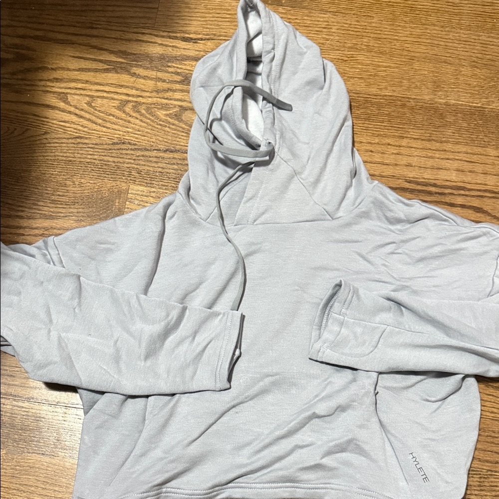 Gray crop Hoodie by hylete